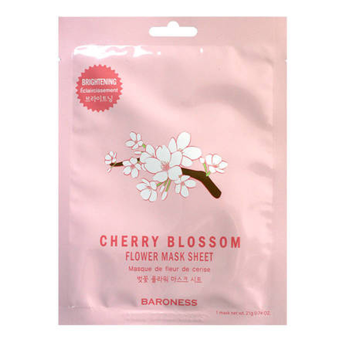 Baroness Cherry Blossom Flower Mask Sheet Maska rozświetlająca 21g