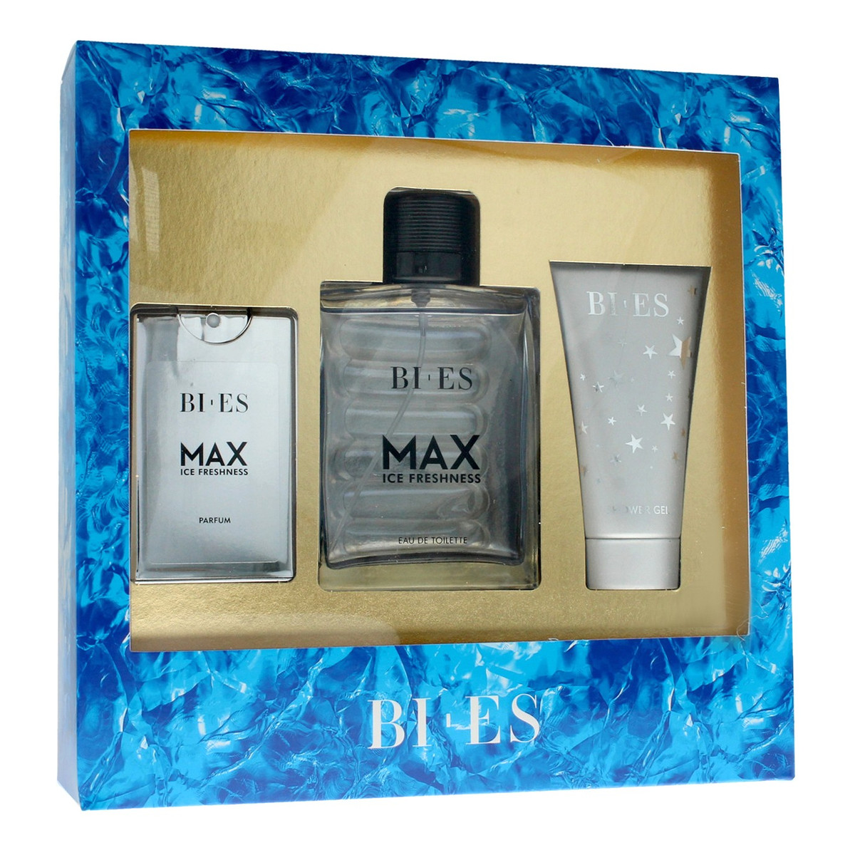 Bi-es Max Ice Freshness Komplet (edt. 100ml + parfum 15ml + żel pod prysznic 50ml) 165ml
