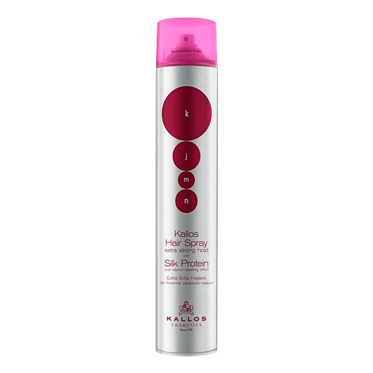 Kallos Kjmn hair spray extra mocny lakier do włosów chroniący przed wilgocią 500ml