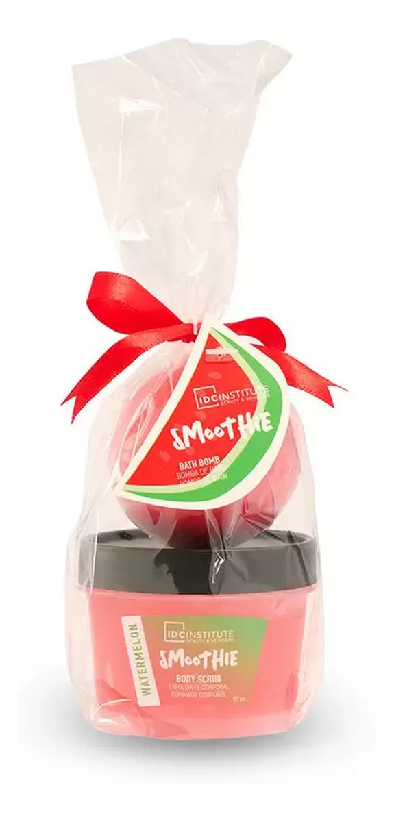 Mini Watermelon Mini Zestaw do Kąpieli Scrub do ciała i Kula musująca Arbuz