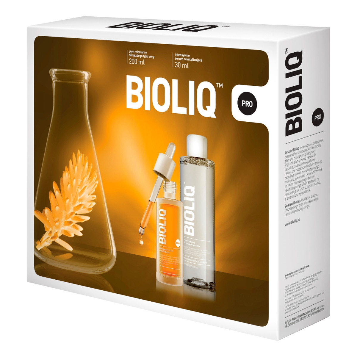 Bioliq Pro Zestaw intensywne serum rewitalizujące 30ml + płyn micelarny do każdego typu cery 200ml