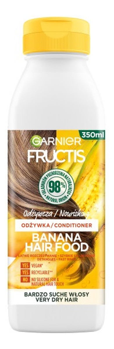 Fructis banana hair food odżywcza odżywka do włosów bardzo suchych