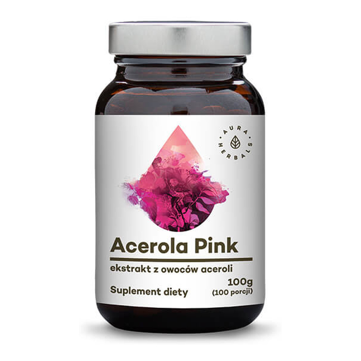 Aura Herbals Acerola Pink ekstrakt z owoców aceroli proszek suplement diety 100g
