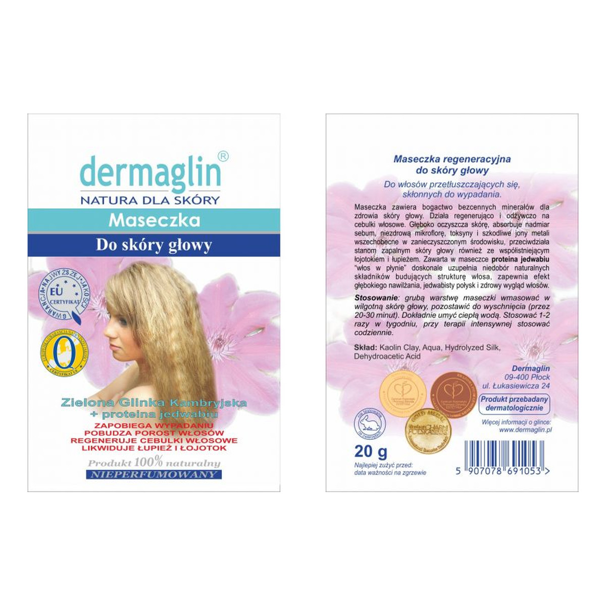 Dermaglin Maseczka Regenerująca Do Skóry Głowy 20ml