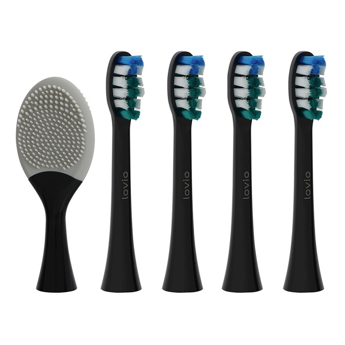 Lovio Sonicprotect pro końcówki do szczoteczki miękkie czarne lvtb124bk-hs 5szt
