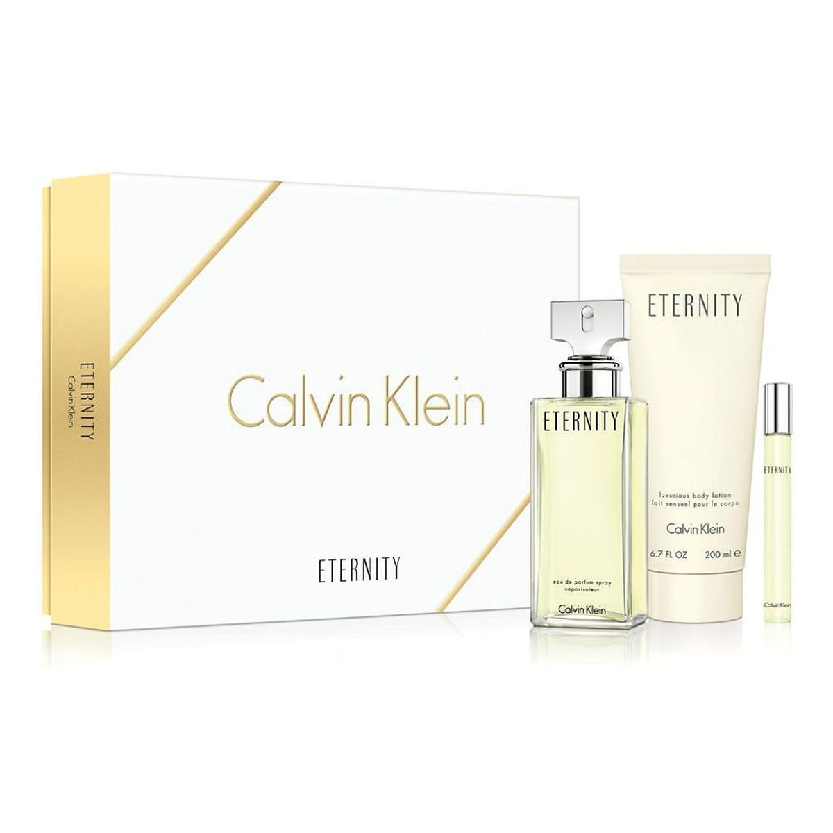 Calvin Klein Eternity Women Woda perfumowana 100ml + roletka 10ml + Balsam do ciała 200ml