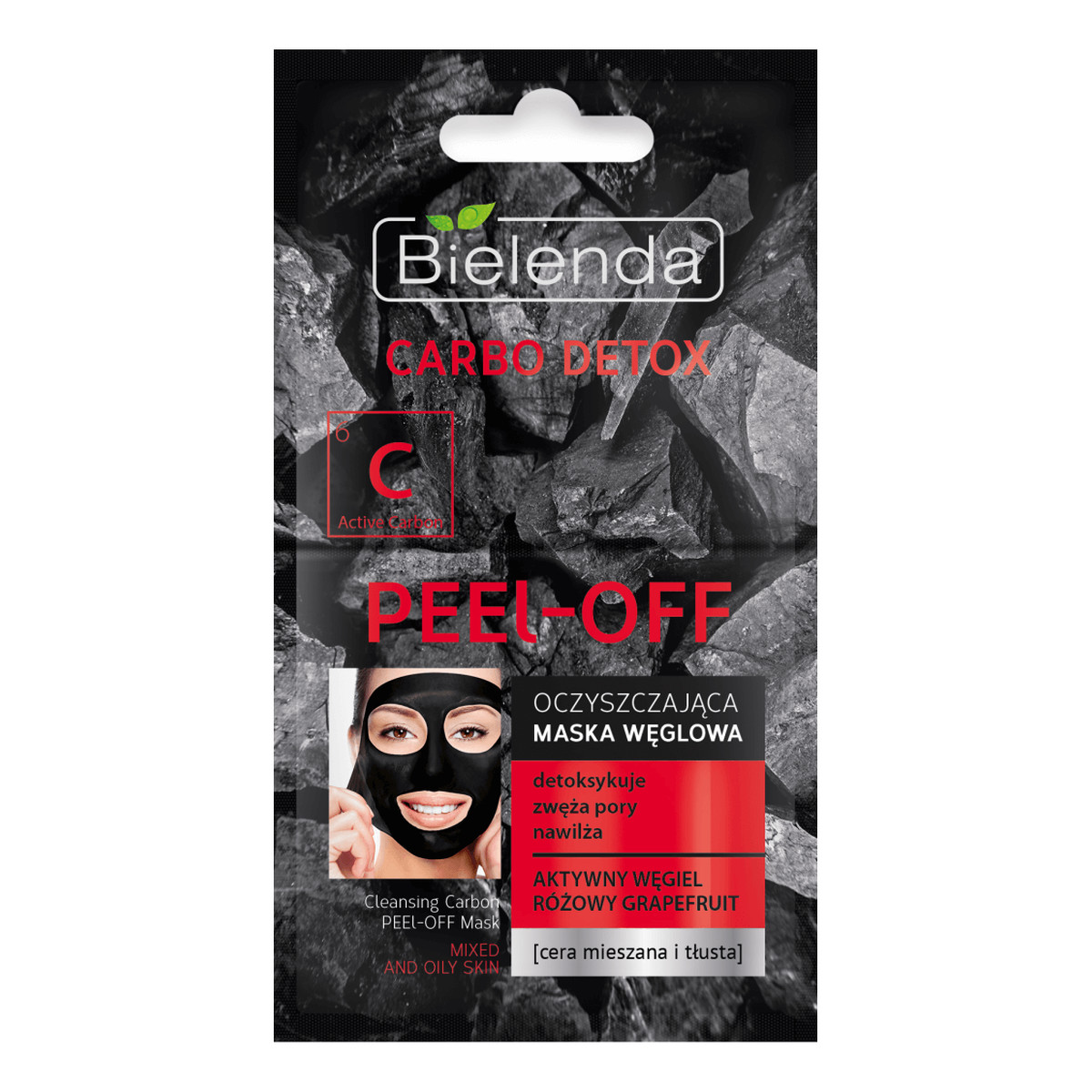 Bielenda Carbo Detox maska węglowa oczyszczająca peel-off 2x6g 12g