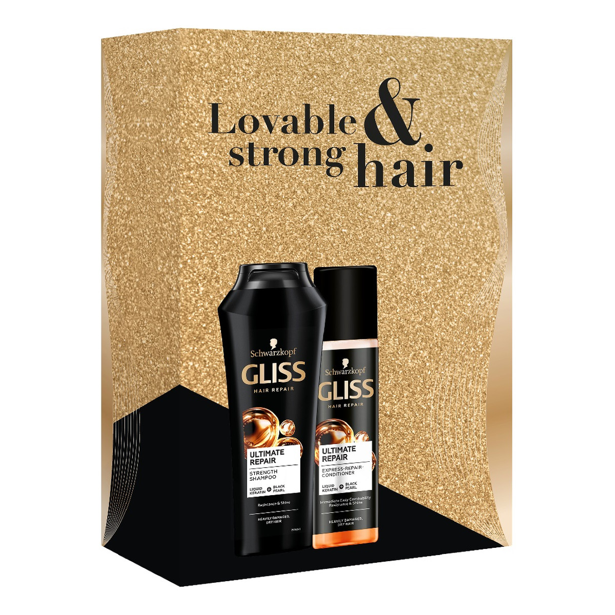 Gliss Ultimate Repair Zestaw szampon do włosów 250ml + odżywka do włosów 200ml
