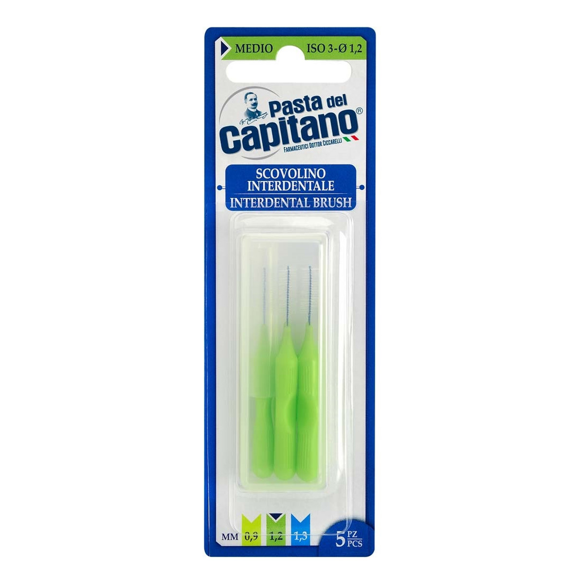 Pasta del Capitano Interdental Brush szczoteczki międzyzębowe Medium 1.2mm 5szt.