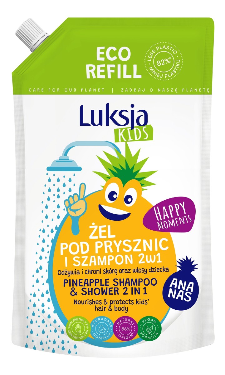 Żel pod prysznic i Szampon 2w1 dla dzieci - Ananas zapas