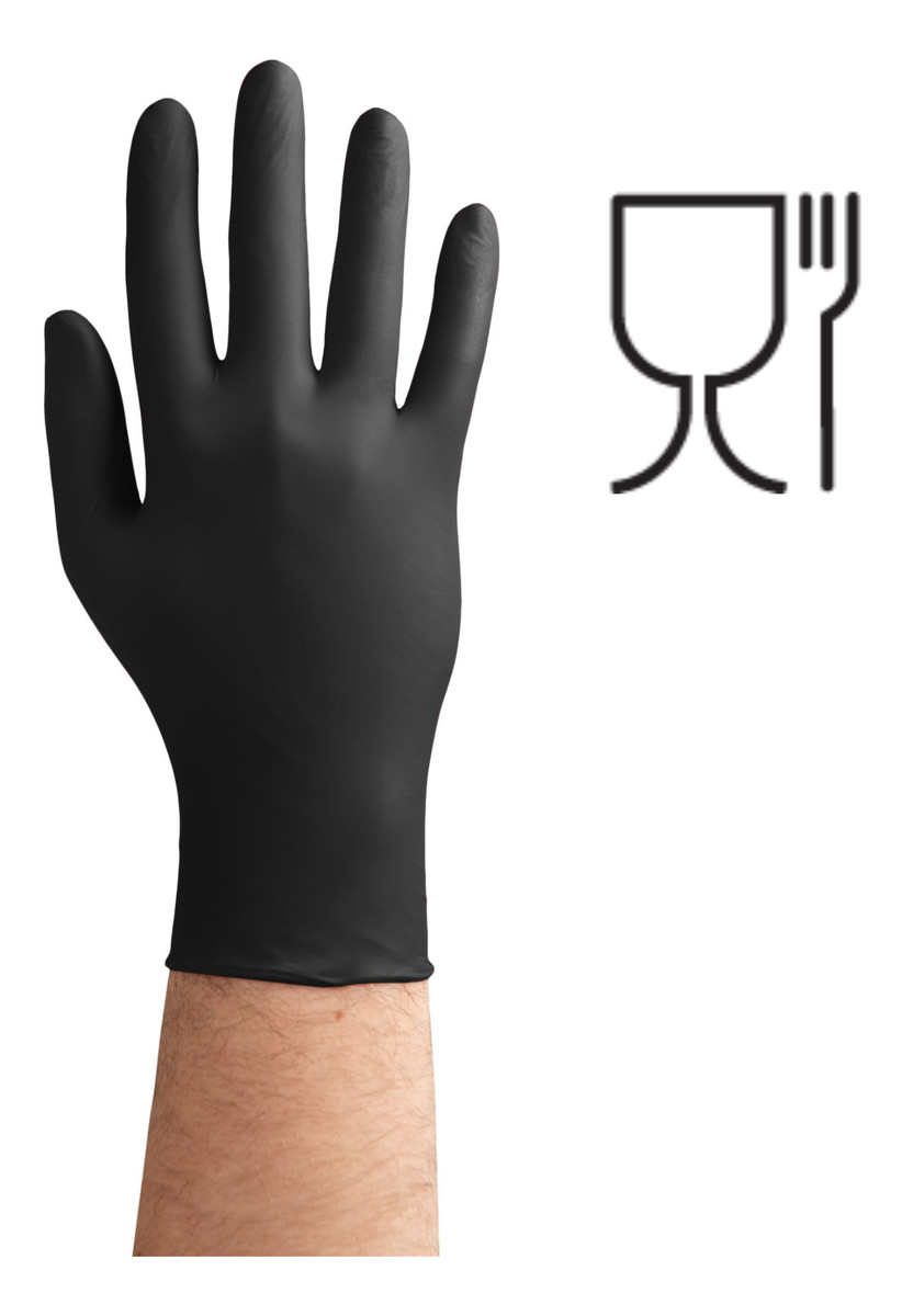 Rękawice diagnostyczne Nitrylowe bezpudrowe niesterylne czarne M A100