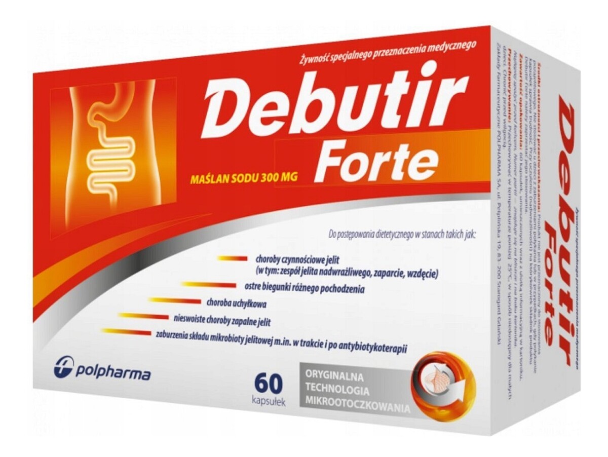 Forte maślan sodu 300mg żywność specjalnego przeznaczenia medycznego 60 kapsułek