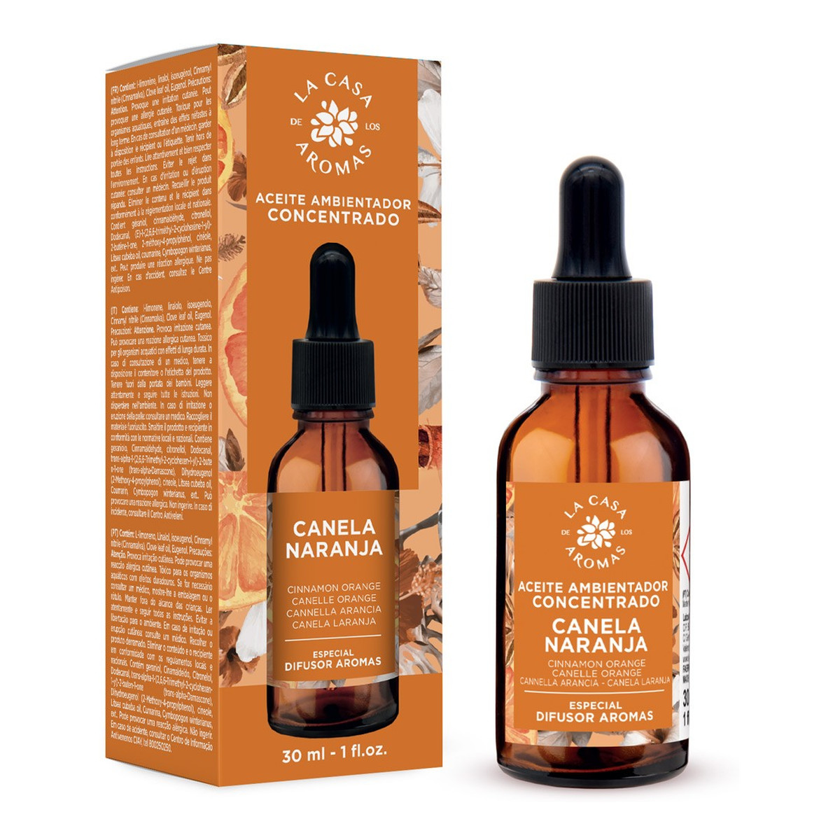 La Casa De Los Aromas Olejek zapachowy Cynamon-Pomarańcza 30ml