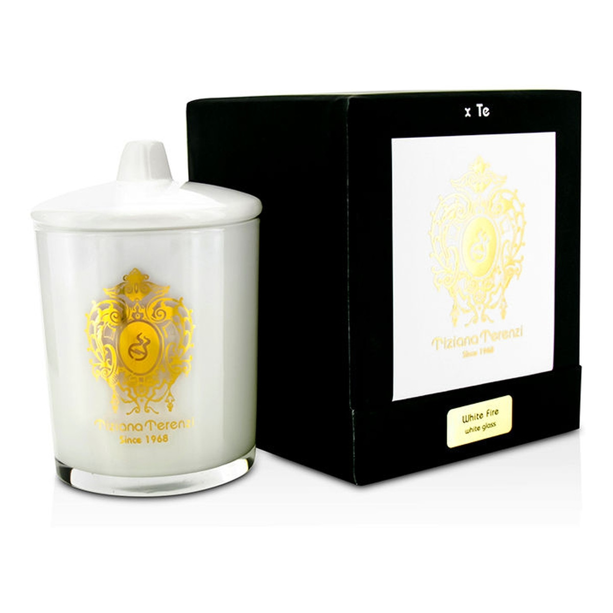 Tiziana Terenzi White fire white glass świeca zapachowa 170g