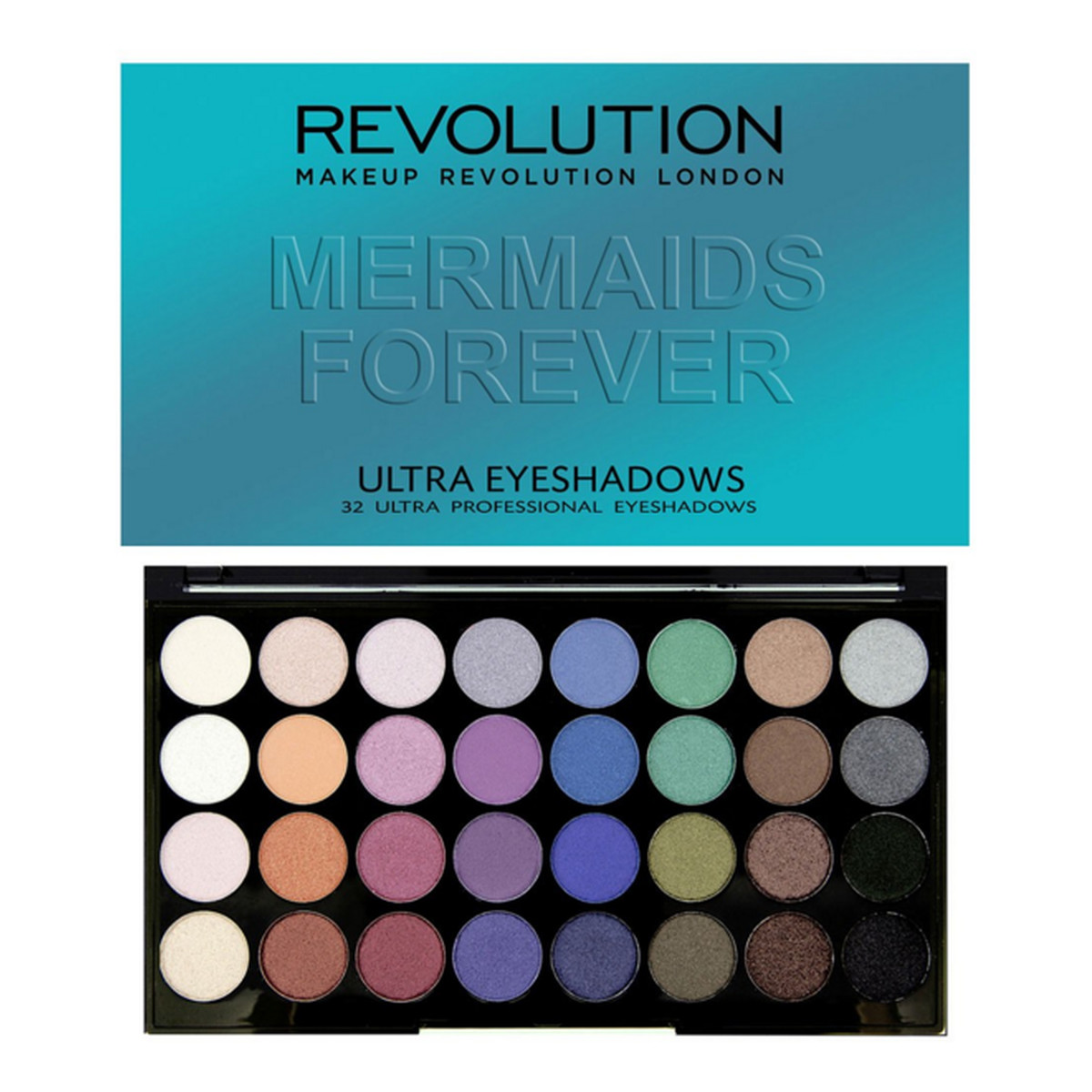 Makeup Revolution Ultra Palette Zestaw 32 Cieni Do Powiek Mermaids Forever 16g