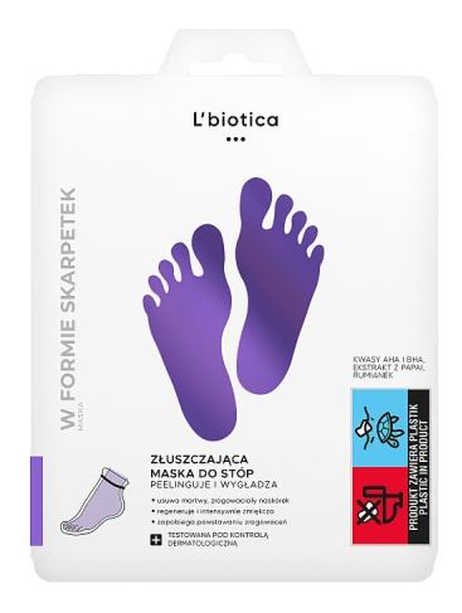 Maska Złuszczająca do stóp skarpetki
