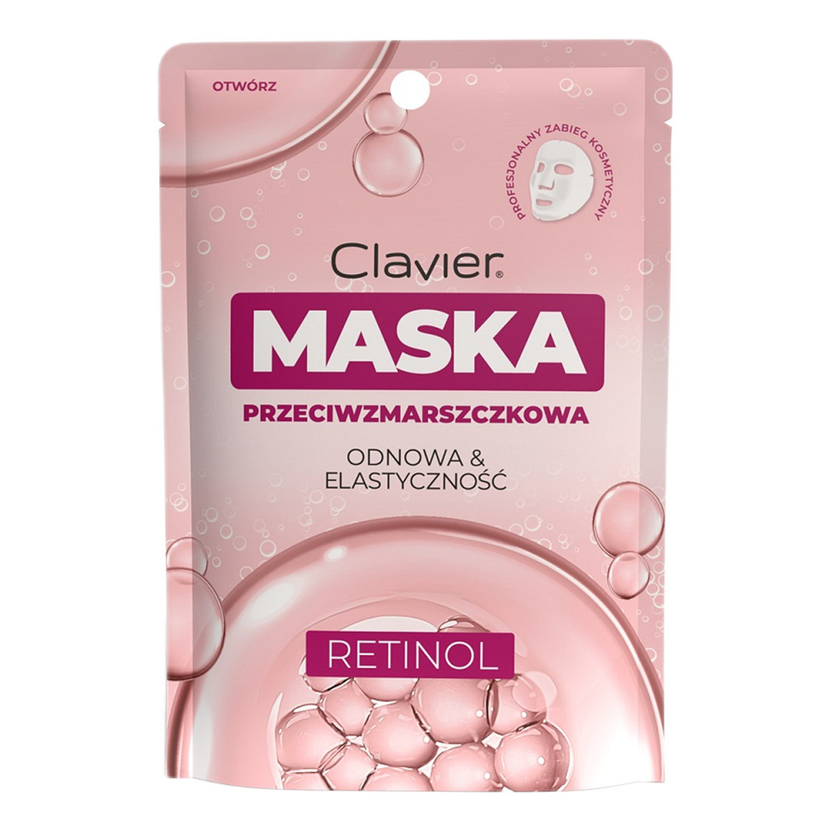 Clavier Maska przeciwzmarszczkowa w płachcie z retinolem 25ml