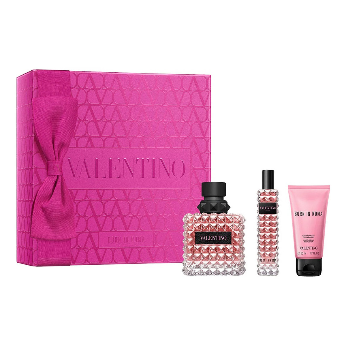 Valentino Donna Born In Roma Zestaw woda perfumowana spray 100ml + woda perfumowana spray 15ml + balsam do ciała 50ml