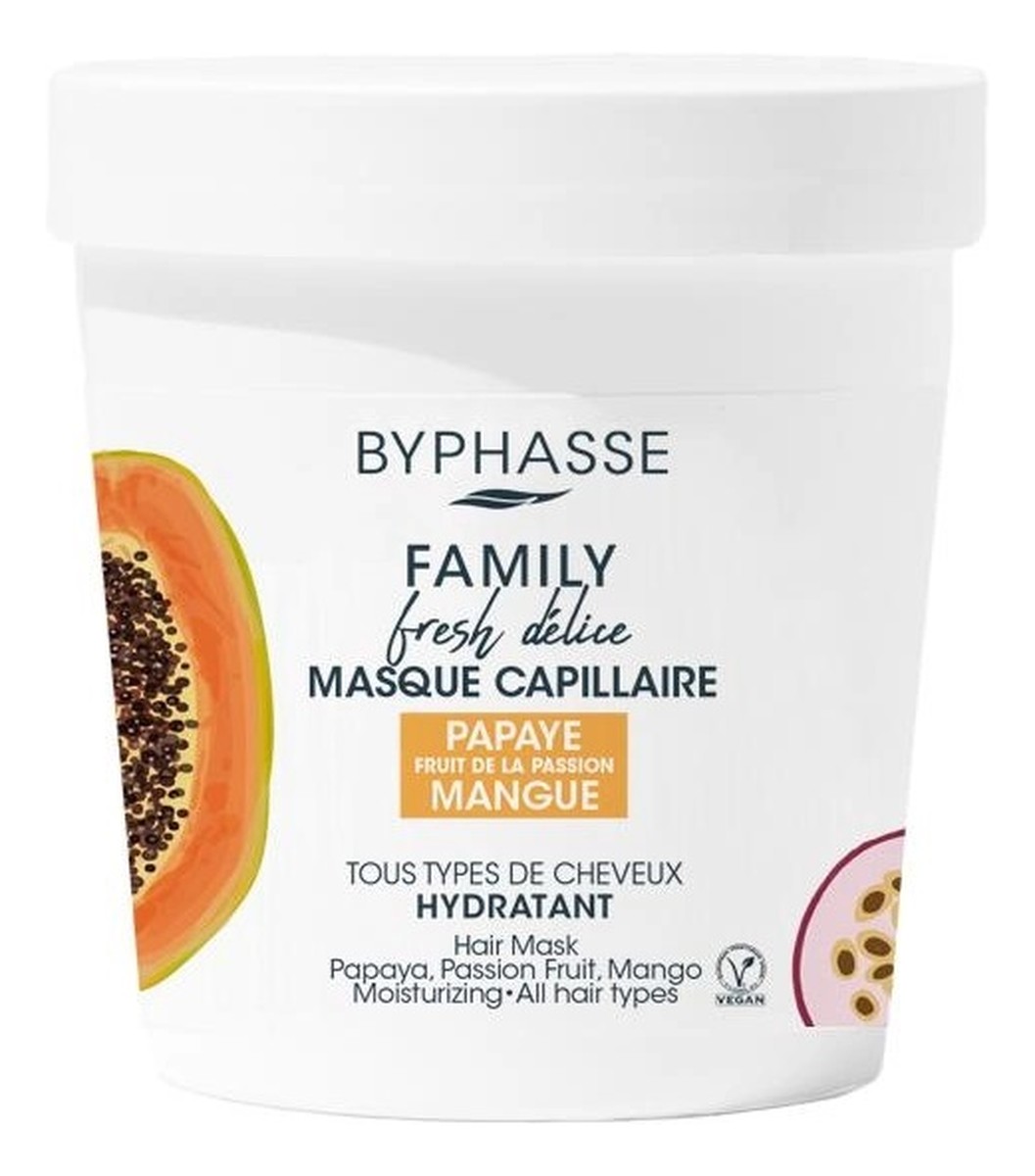 Family fresh delice mask maska do wszystkich rodzajów włosów papaya & passion fruit & mango