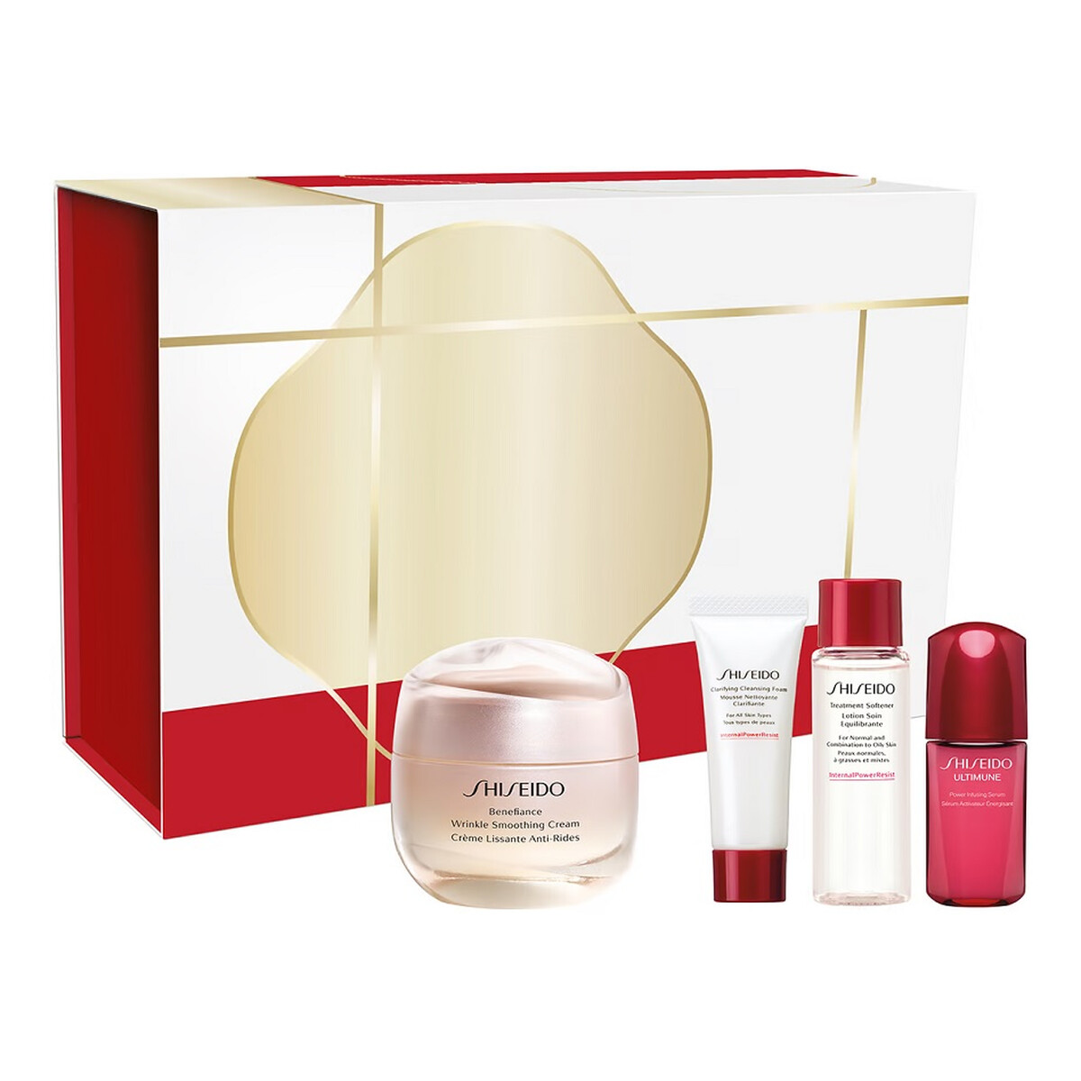 Shiseido Wrinkle Correcting Ritual Zestaw krem wygładzający zmarszczki 50ml + pianka oczyszczająca 15ml + lotion do twarzy 30ml + serum przeciwstarzeniowe 10ml