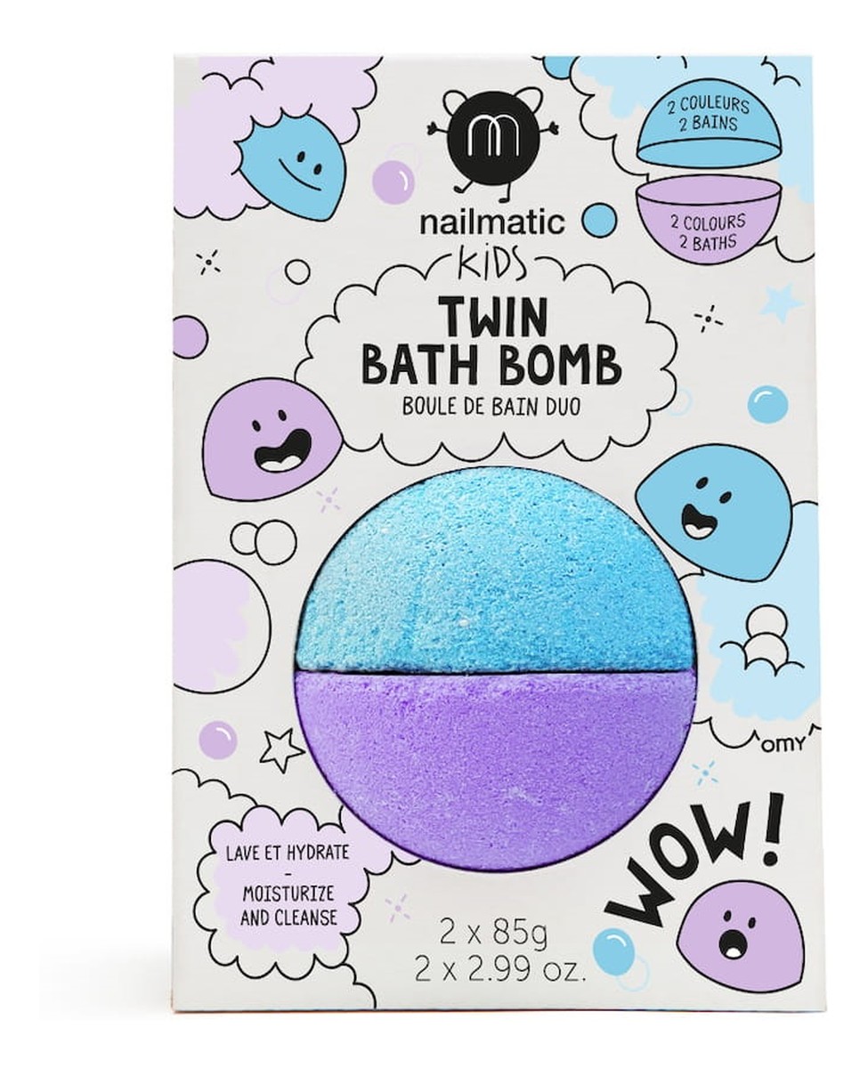 Kids twin bath bomb podwójna kula do kąpieli dla dzieci blue/violet