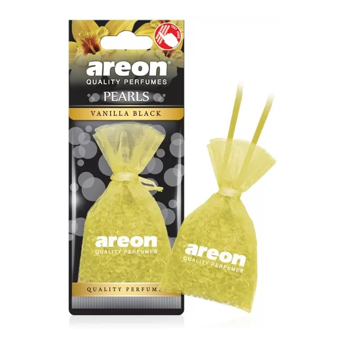 Areon Pearls odświeżacz do samochodu w woreczku vanilla black