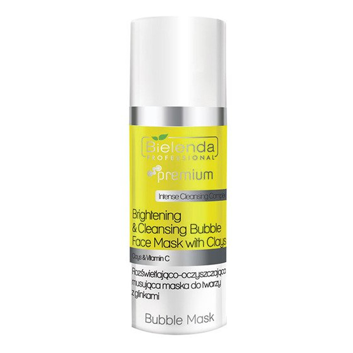Bielenda Professional Bubble mask rozświetlająco-oczyszczająca musująca maska do twarzy z glinkami 50g