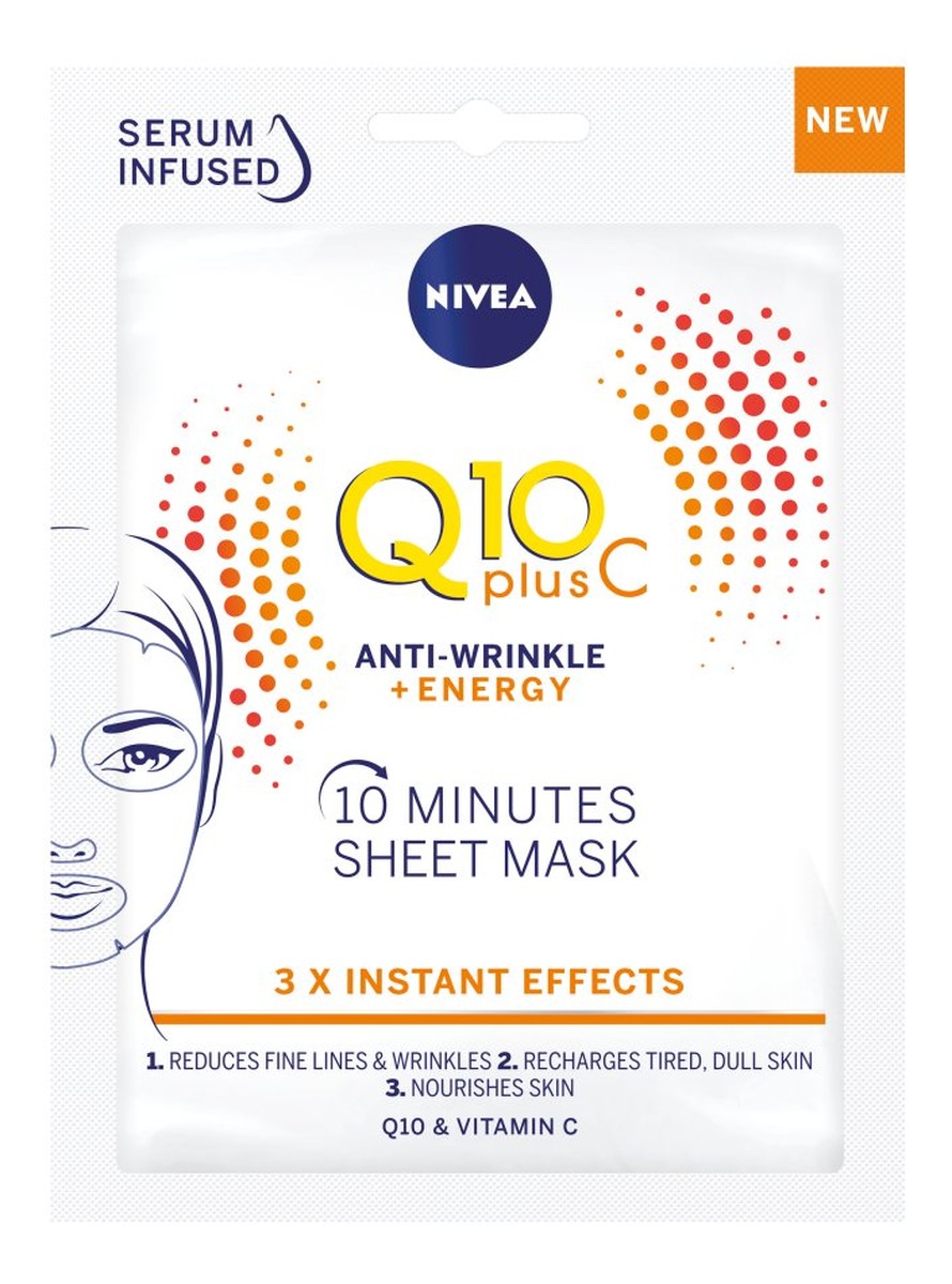 Maska w płacie 10-minutowa Anti-Wrinkle+Energy