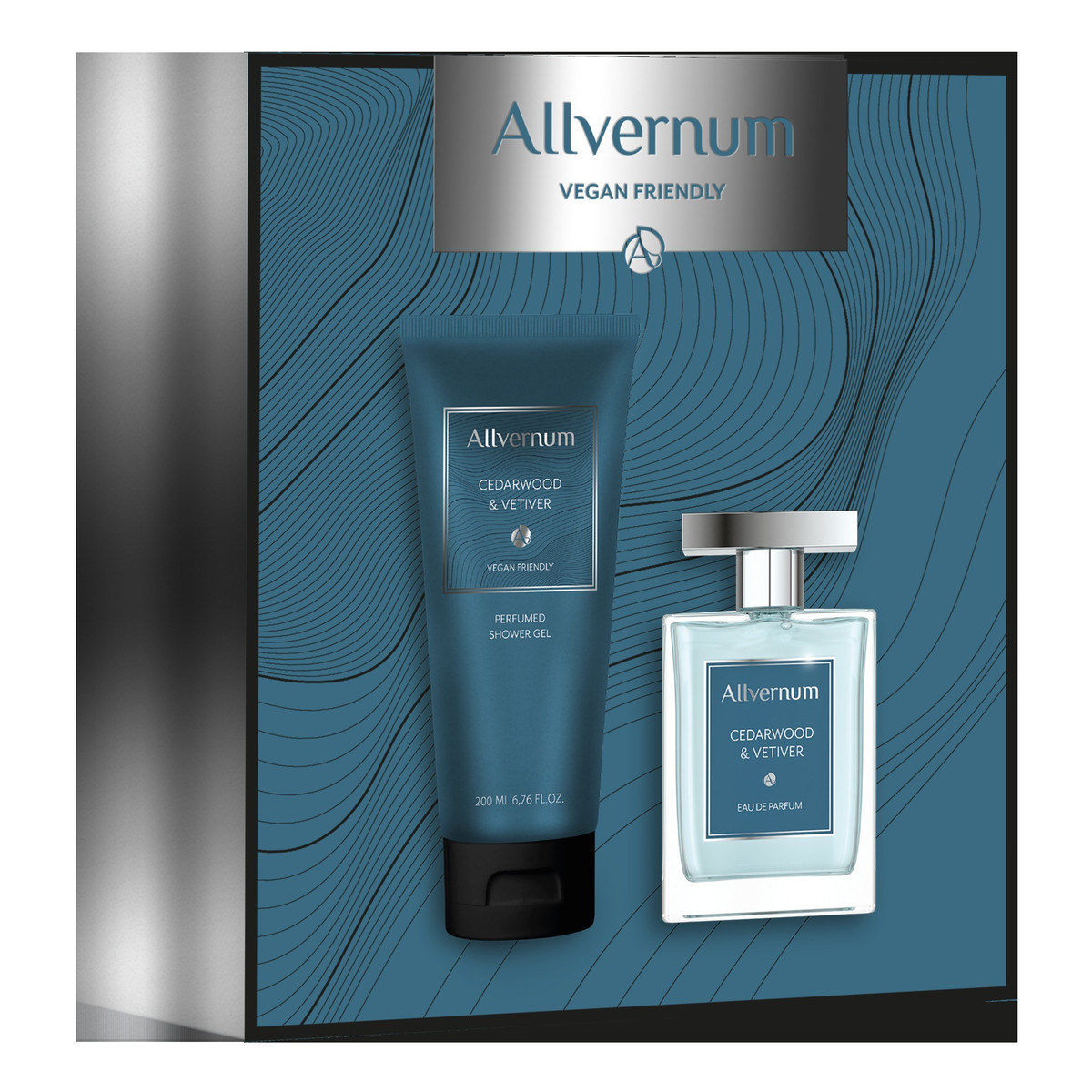 Allvernum Zestaw CEDARWOOD & VETIVER Woda perfumowana + Żel pod prysznic