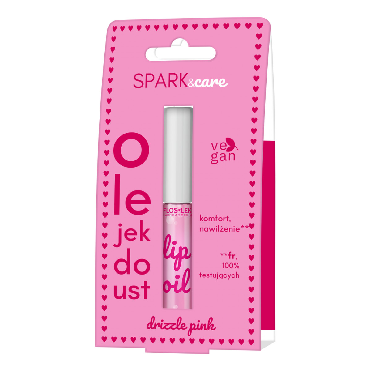 FlosLek Spark&Care Olejek do ust Drizzle Pink 5.5g