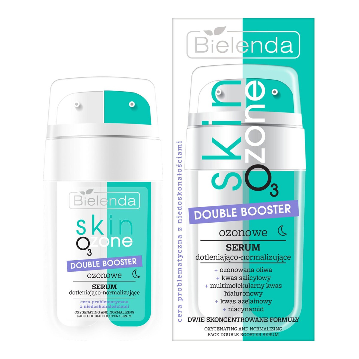 Bielenda Skin O3 Zone Double Booster Ozonowe Serum Dotleniająco-Normalizujące 2x7.5ml 15ml