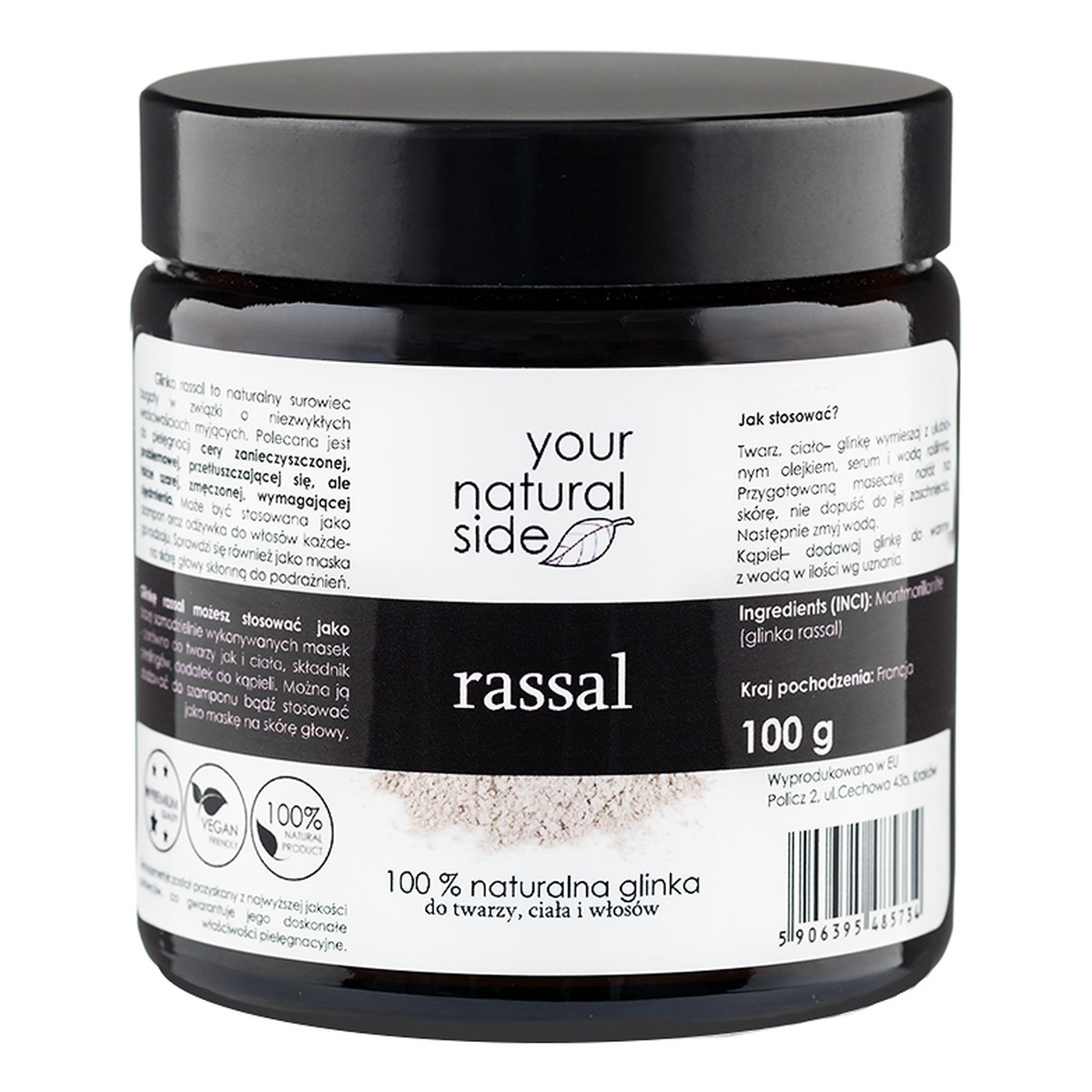 Your Natural Side Naturalna 100% Glinka rassal 100g