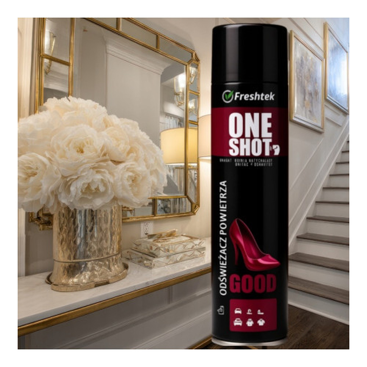 Freshtek One Shot Odświeżacz Powietrza Good 600ml