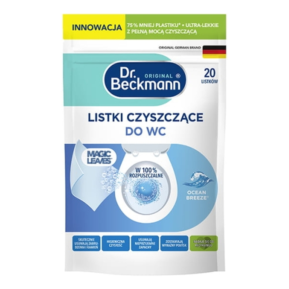 Dr Beckmann Listki czyszczące do WC 20szt. Ocean Breeze