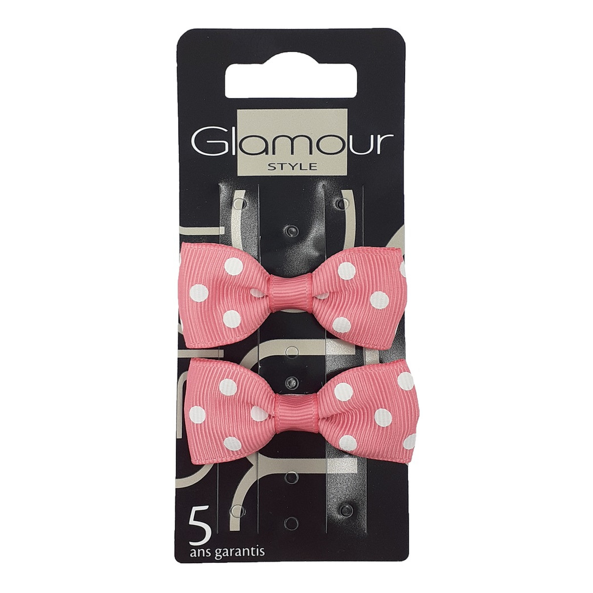 Glamour Spinki do włosów z kokardą Różowe 2szt