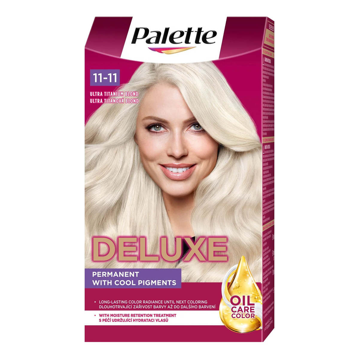 Palette Deluxe oil-care color farba do włosów trwale koloryzująca z mikroolejkami 11-11 ultra tytanowy blond