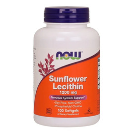 Now_sunflower lecithin lecytyna słonecznikowa 1200mg 100 miękkich kapsułek