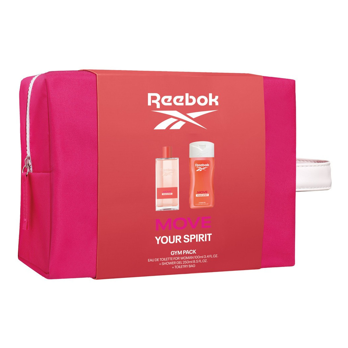 Reebok Move Your Spirit Zestaw prezentowy kosmetyczka woda toaletowa 100ml + żel pod prysznic 250ml