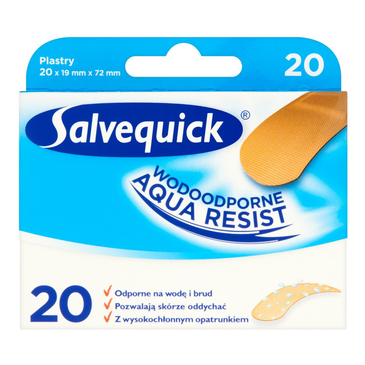 Salvequick Aqua Resist plastry wodoodporne 20szt