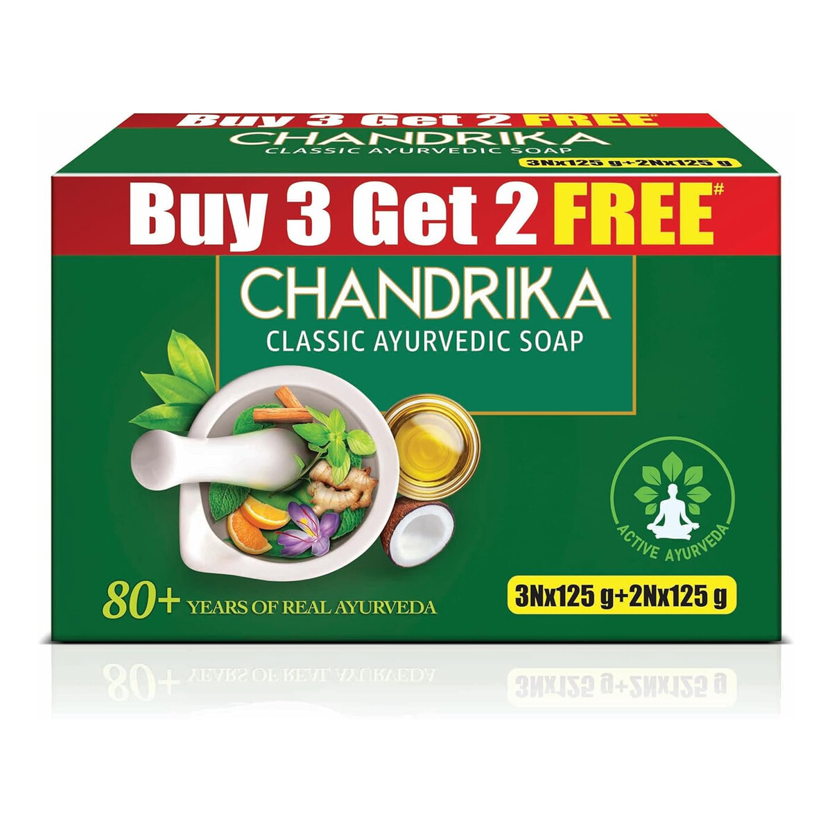 Chandrika Mydło do skóry z problemami x 3 + 2 szt. gratis 625g