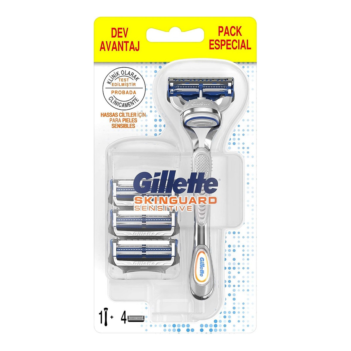 Gillette Skinguard sensitive maszynka do golenia do skóry wrażliwej + wkład 4szt