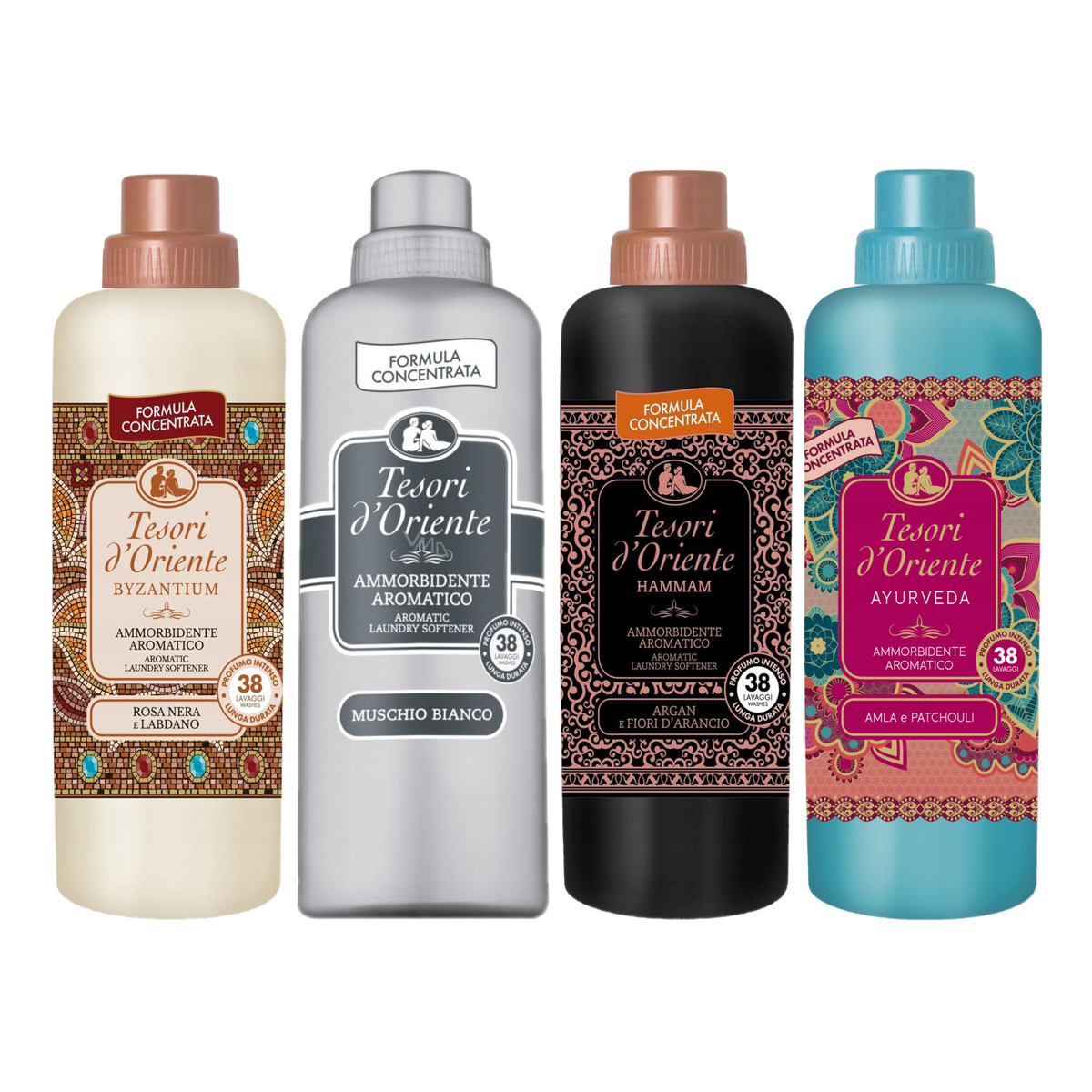 Tesori d'Oriente Koncentraty do płukania Ajurweda Piżmo Bizancjum Hammam 4x760ml