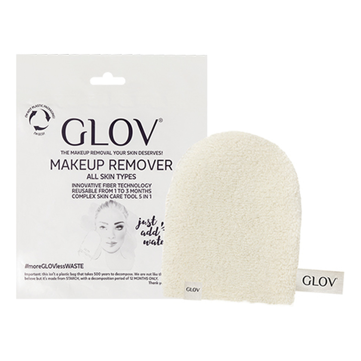 Glov On-The-Go Makeup Remover rękawiczka do demakijażu Ivory