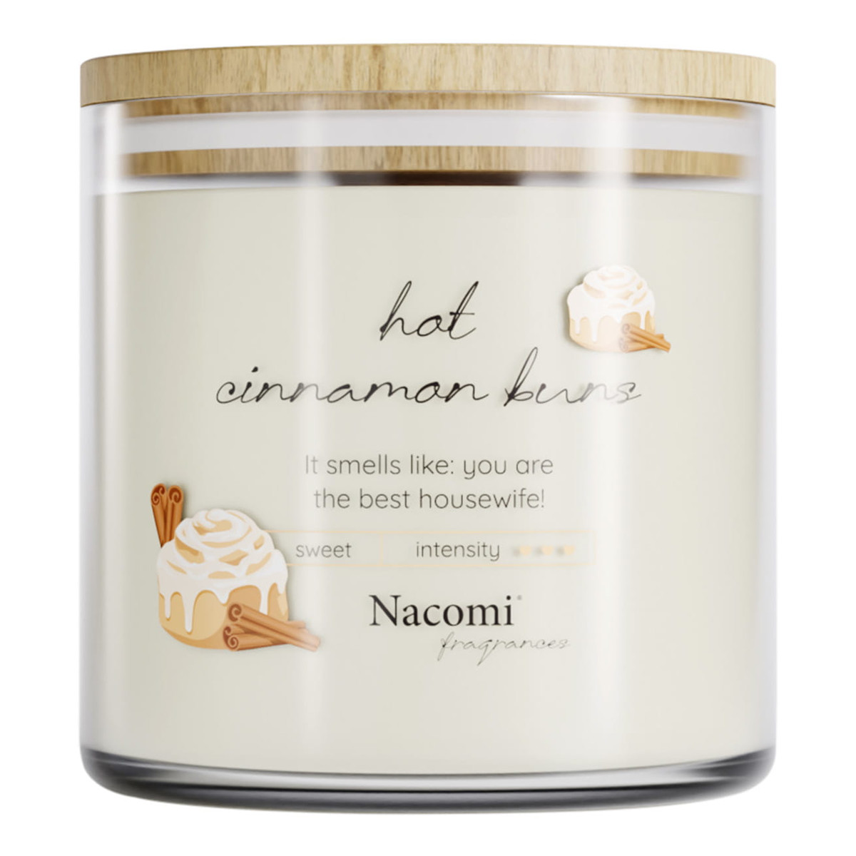 Nacomi Fragrances Świeca zapachowa sojowa - Hot cinnamon buns 450g