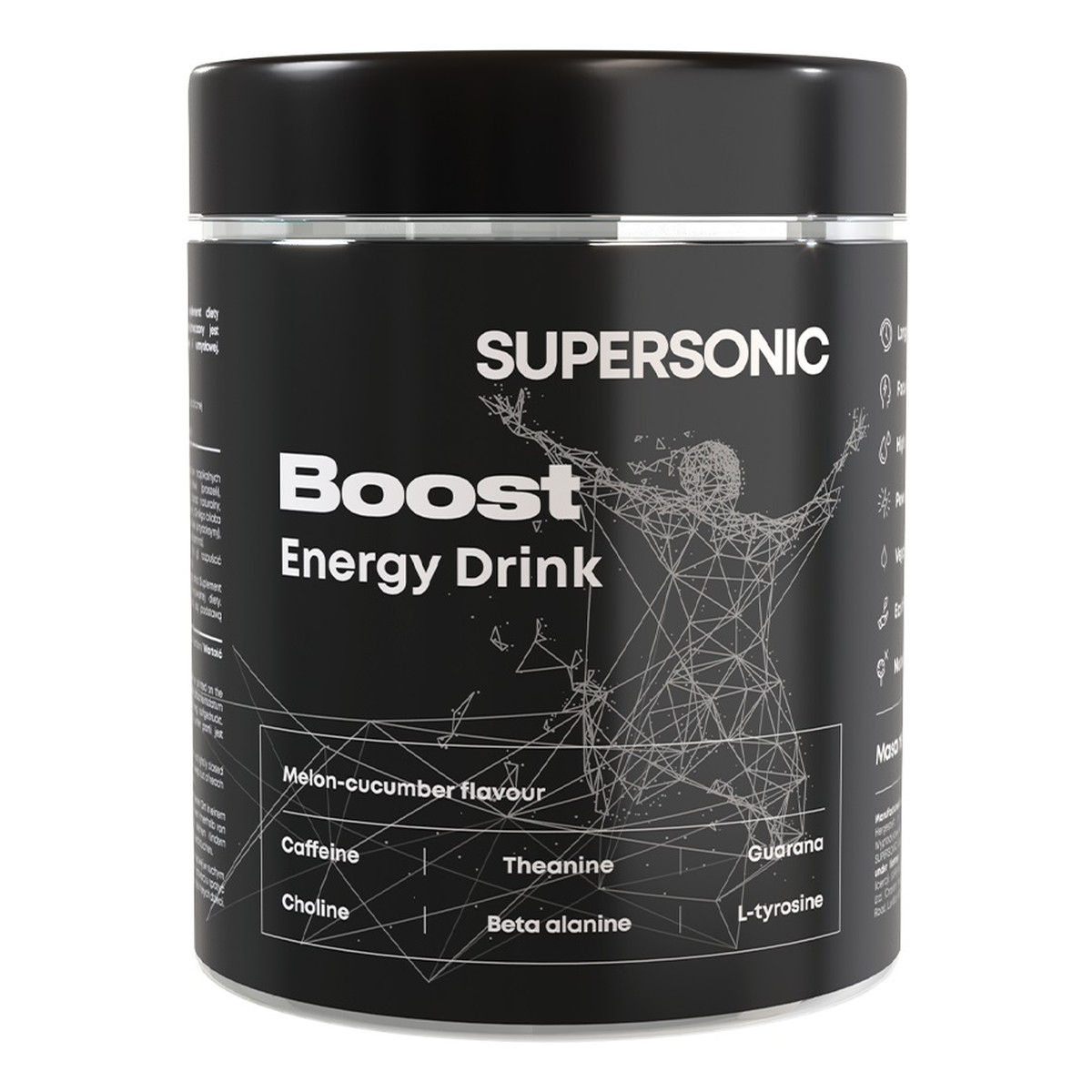 Supersonic Boost energy drink napój energetyczny melon-ogórek suplement diety 215g