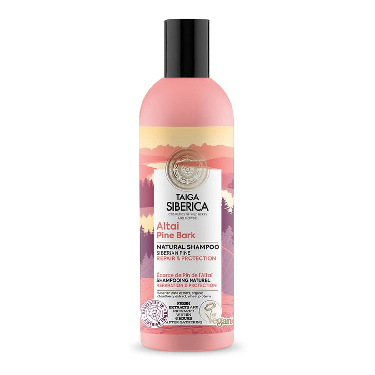 Natura Siberica Taiga siberica altai pine bark wegański szampon do włosów z ałtajską sosną odbudowa i ochrona 270ml