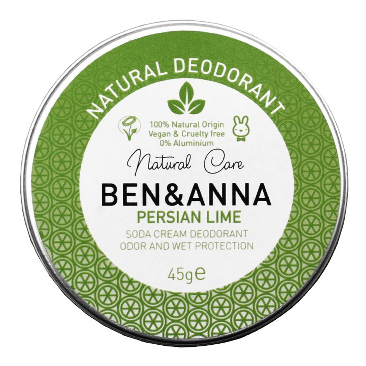 Ben&Anna Natural Deodorant naturalny dezodorant w kremie w aluminiowej puszce Persian Lime 45g