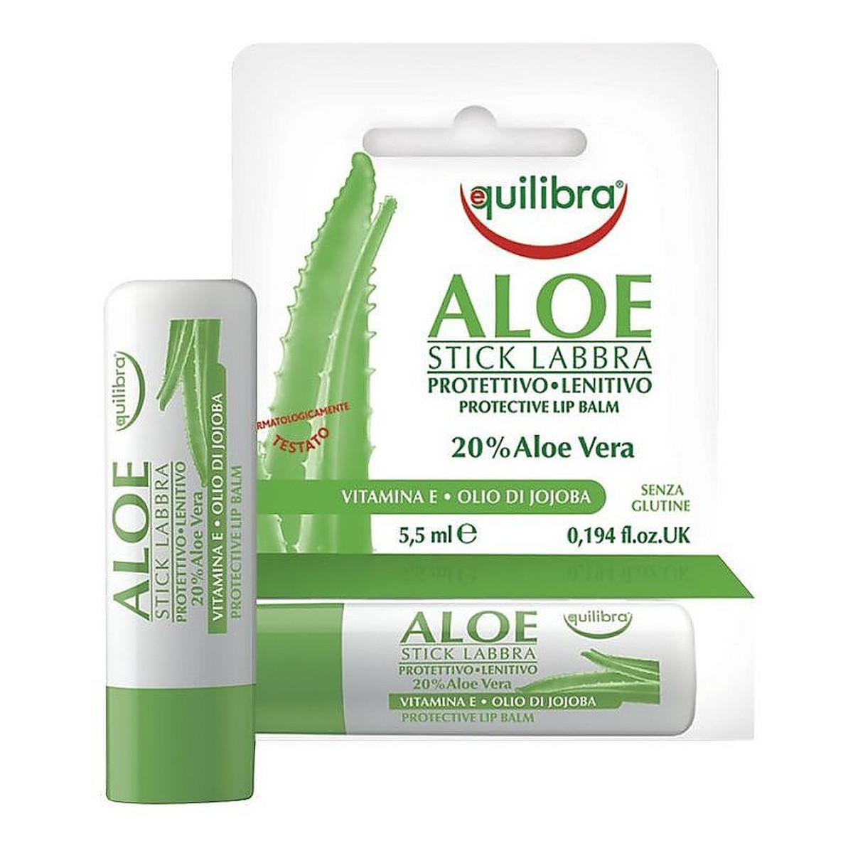 Equilibra Aloe Ochronny balsam do ust w sztyfcie 5ml