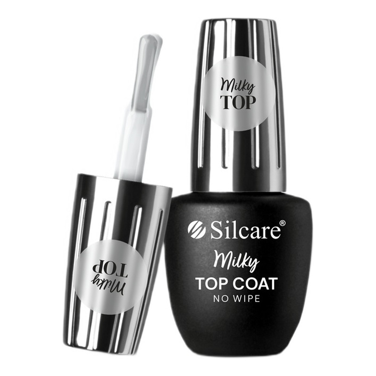 Silcare Top Coat Milky No Wipe Top do lakierów hybrydowych 9ml