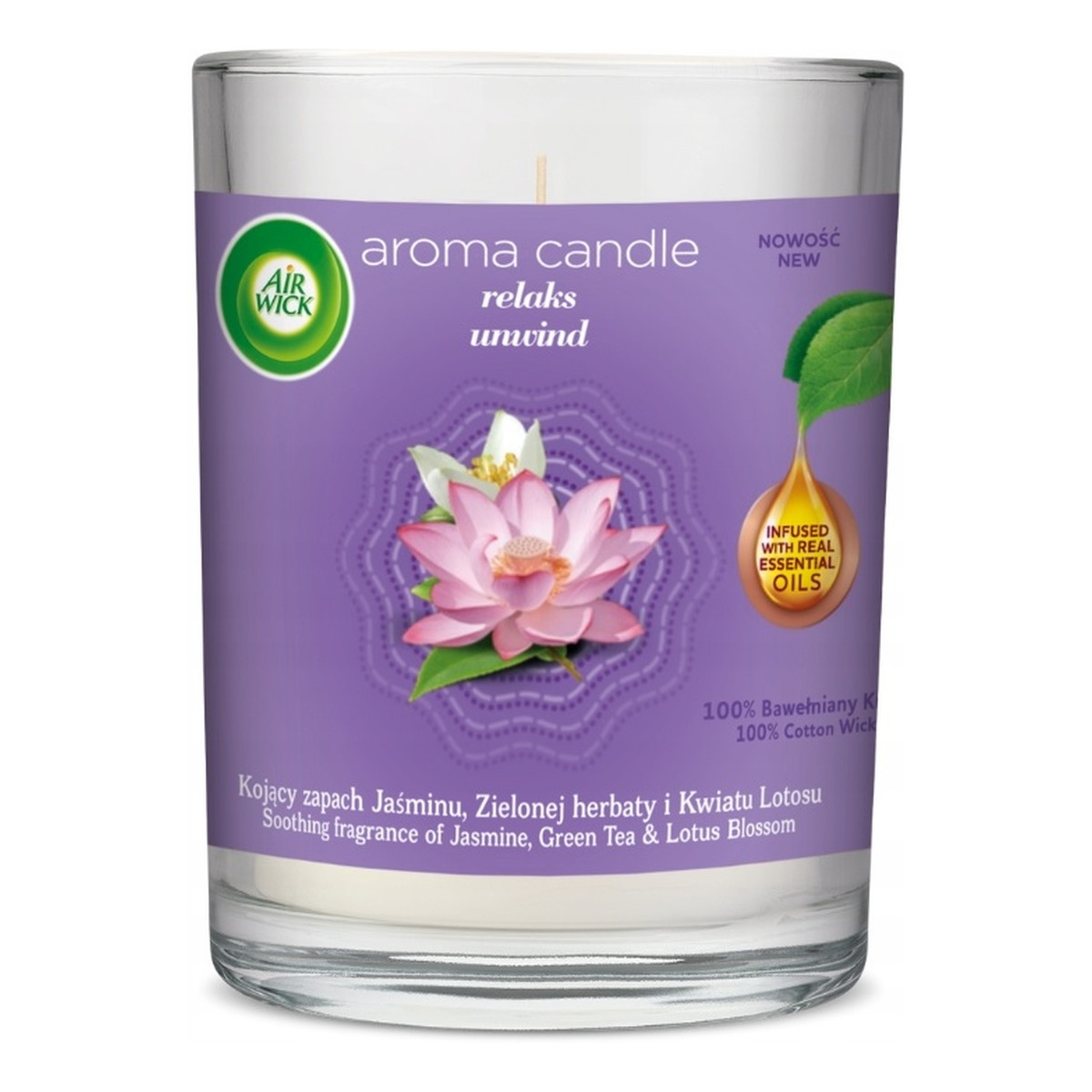 Air Wick Aroma Candle świeca zapachowa relaks 220g